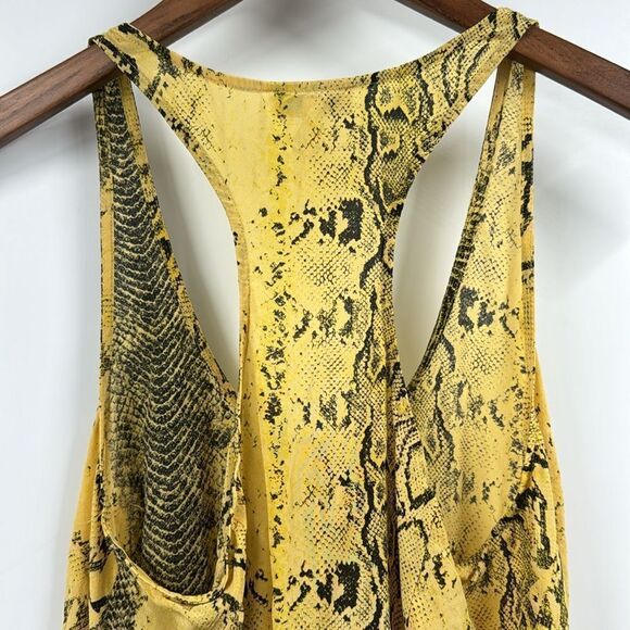 Joie Silk Yellow Snake Print Tank Top Small Racerback - Picture 7 of 9
